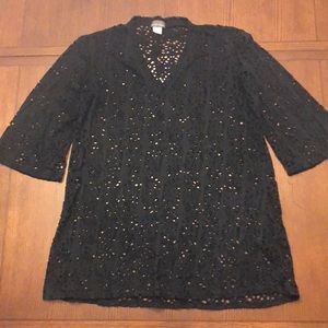 Jordan Taylor Black See Through Beach Coverup Size Medium